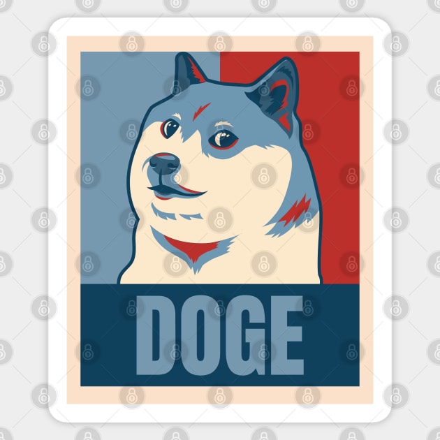 Doge Cheems Dog Poster Sticker by labstud